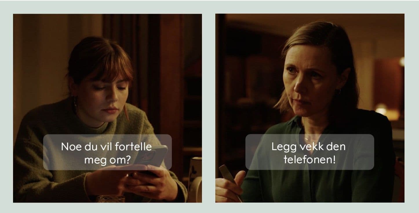 Bilde fra interaktiv film om dialog